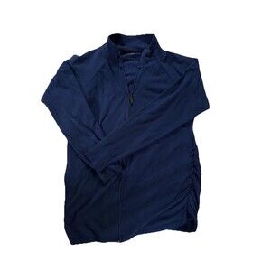 Motherhood Maternity Women’s Full Zip Jacket L Blue Activewear Yoga Workout